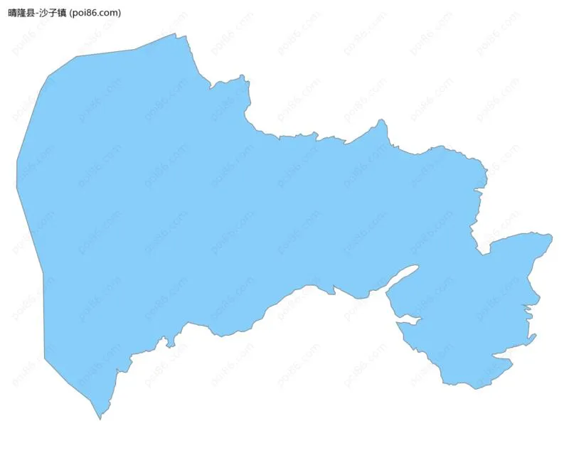 沙子镇边界地图