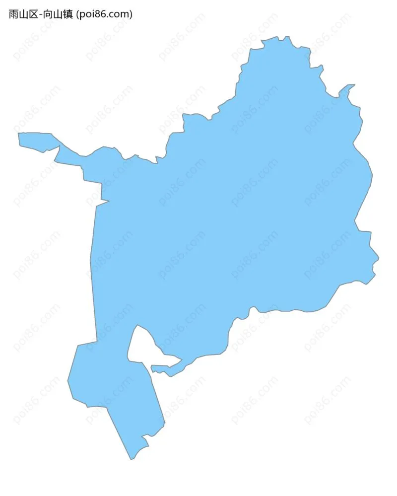 向山镇边界地图