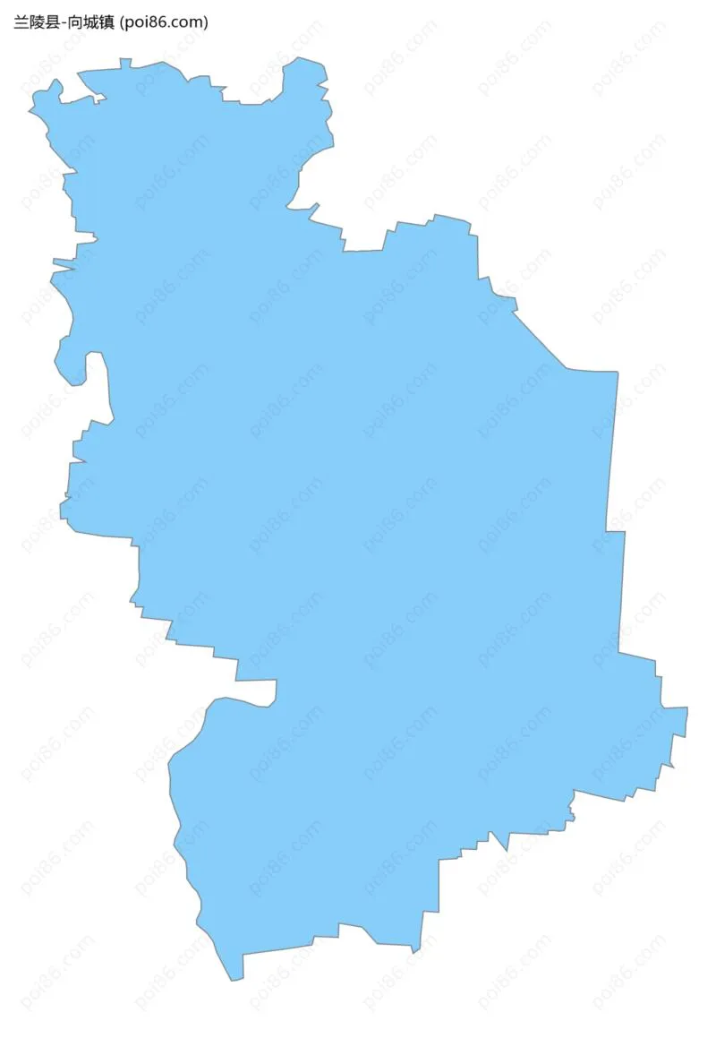 向城镇边界地图