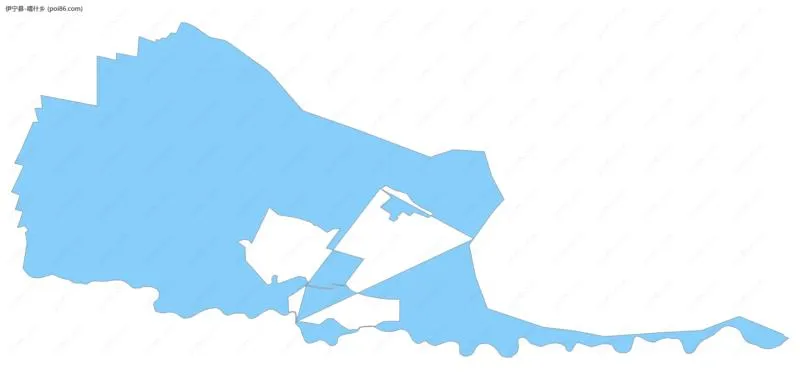 喀什乡边界地图