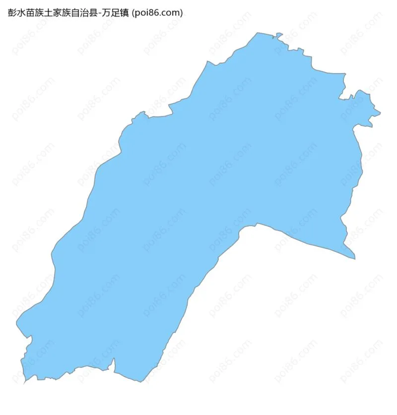 万足镇边界地图