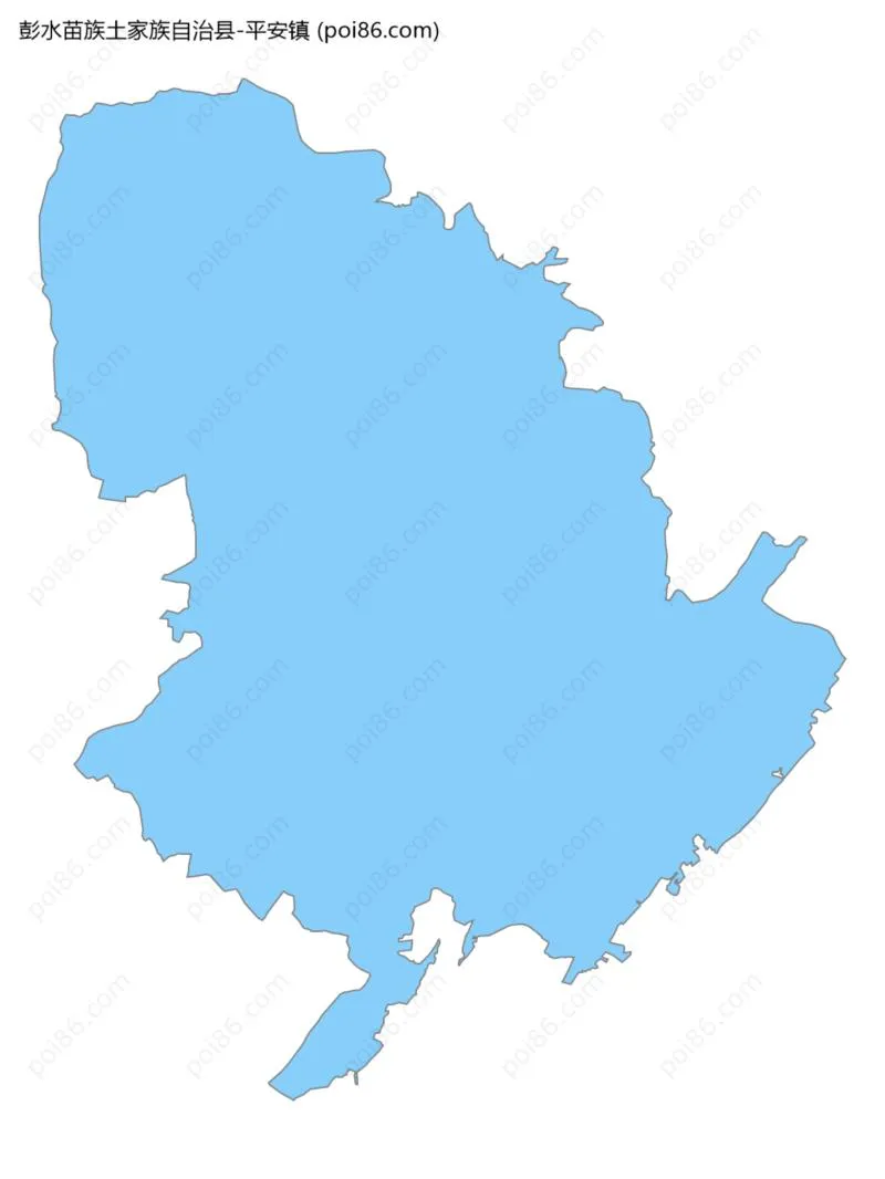 平安镇边界地图