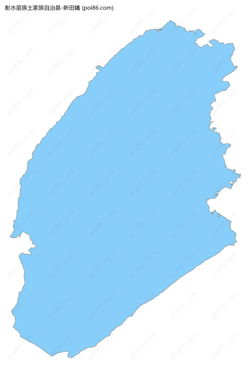 新田镇边界地图