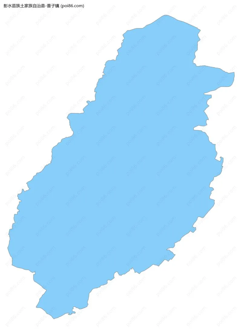 普子镇边界地图