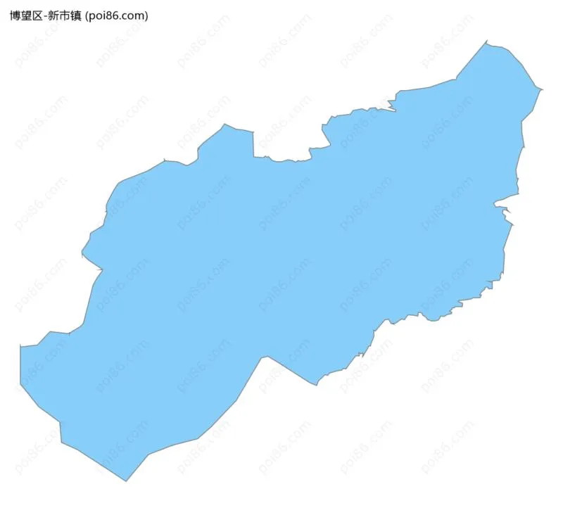 新市镇边界地图