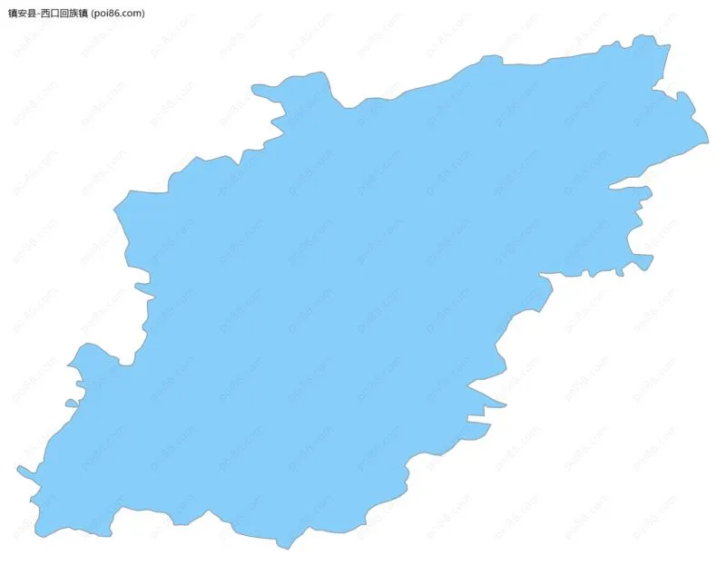 西口回族镇边界地图