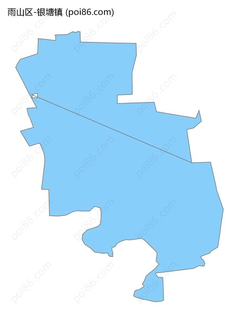 银塘镇边界地图