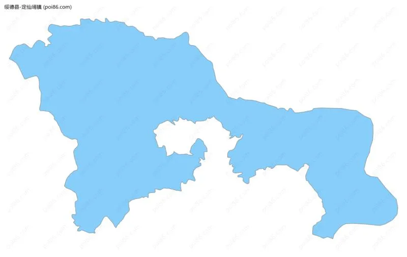 定仙墕镇边界地图