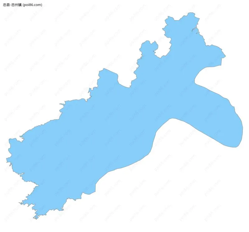 忠州镇边界地图