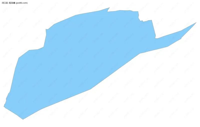 孤岛镇边界地图