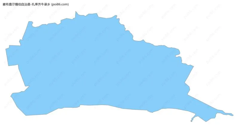 扎库齐牛录乡边界地图