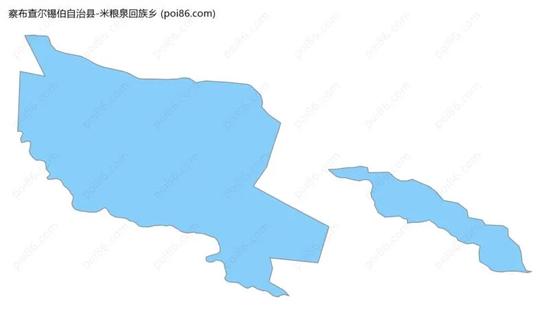 米粮泉回族乡边界地图