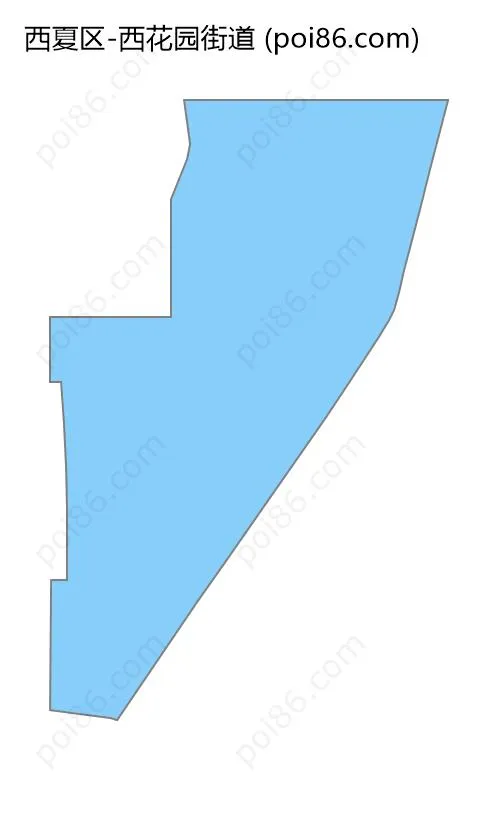 西花园街道边界地图