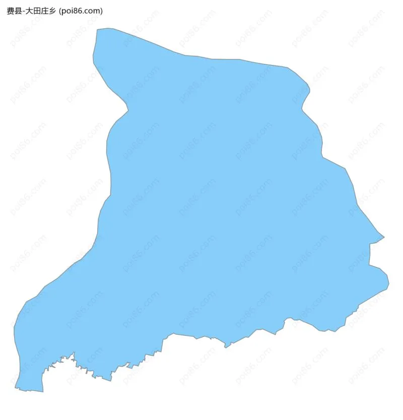 大田庄乡边界地图