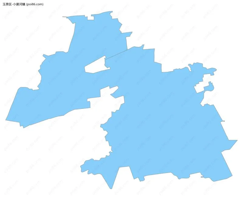 小黑河镇边界地图