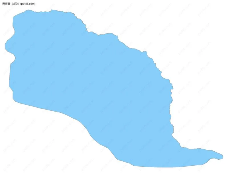 山后乡边界地图