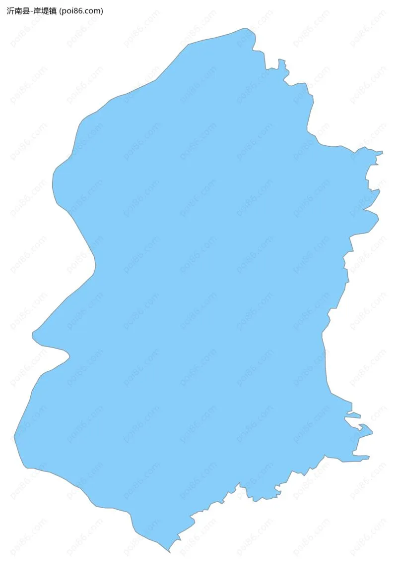 岸堤镇边界地图