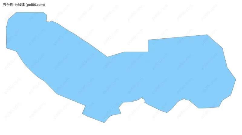 台城镇边界地图