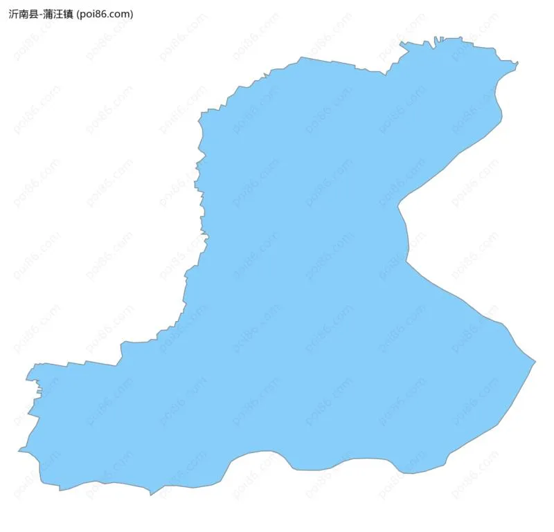 蒲汪镇边界地图