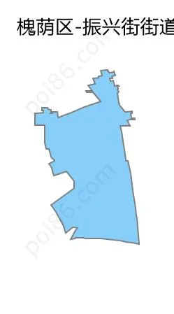 振兴街街道边界地图