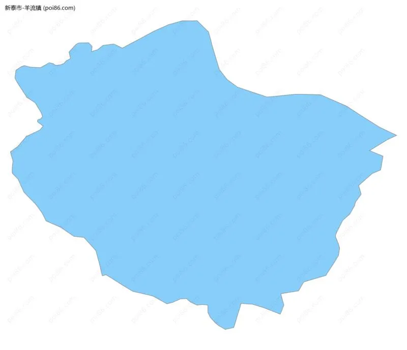 羊流镇边界地图