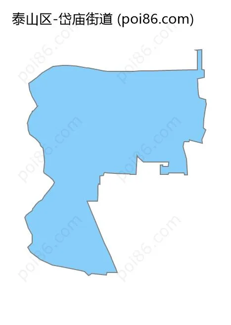 岱庙街道边界地图