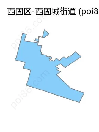 西固城街道边界地图