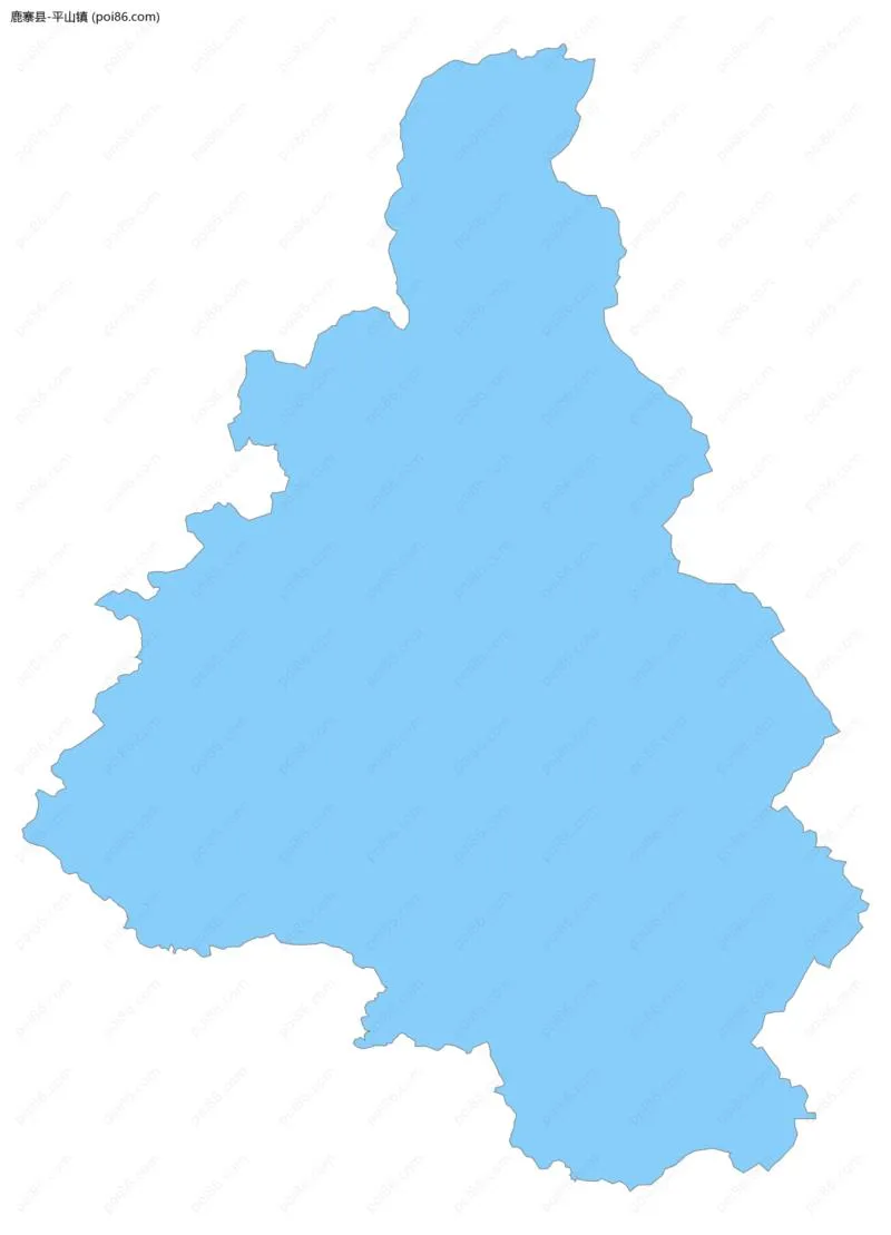 平山镇边界地图