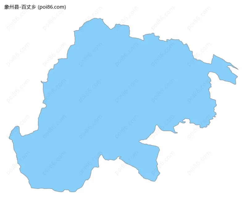 百丈乡边界地图