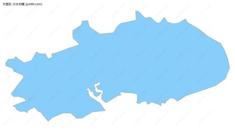 大水泊镇边界地图