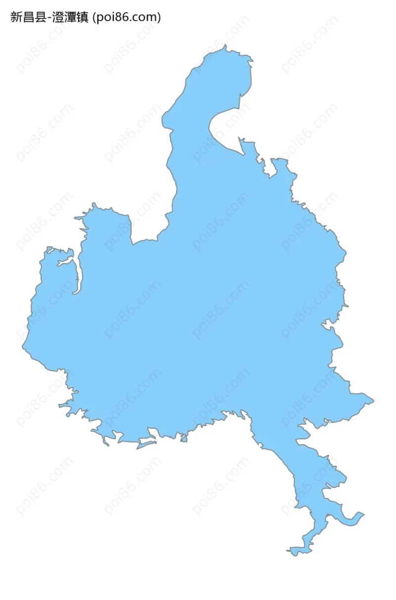 澄潭镇边界地图