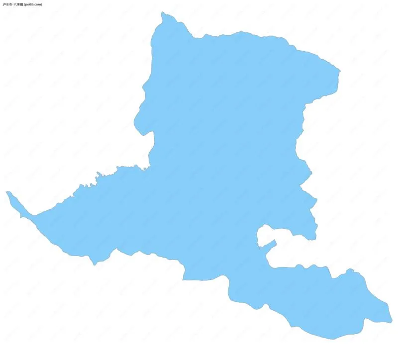 六库镇边界地图