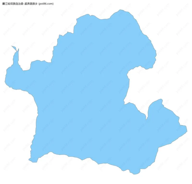 孟弄彝族乡边界地图