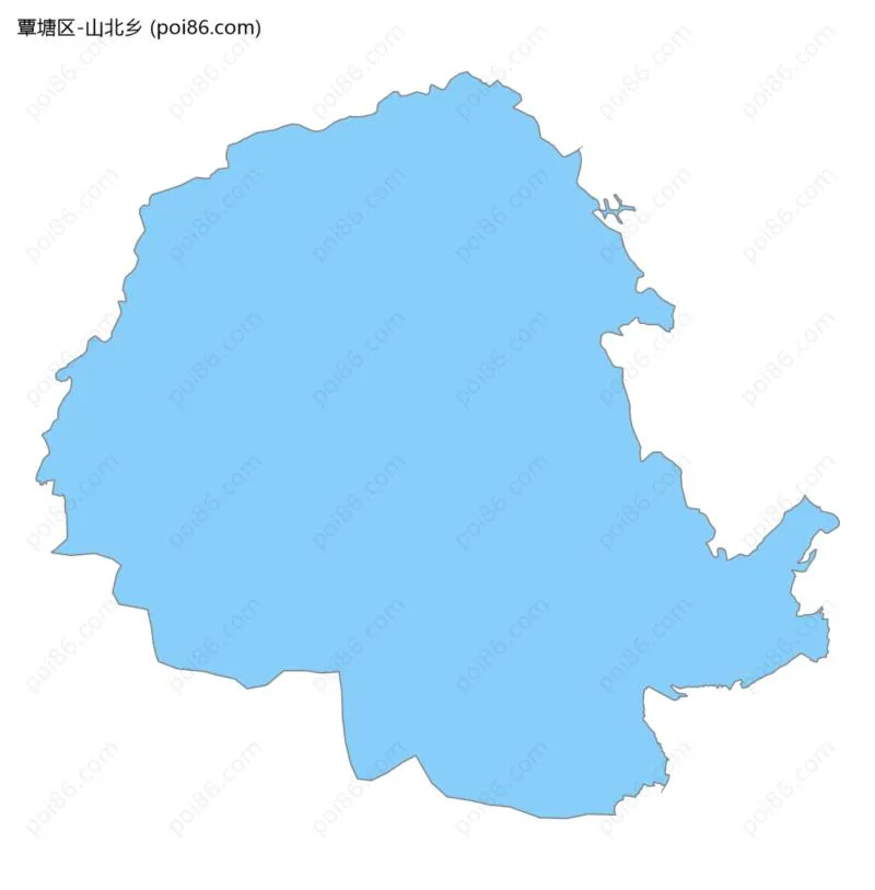 山北乡边界地图