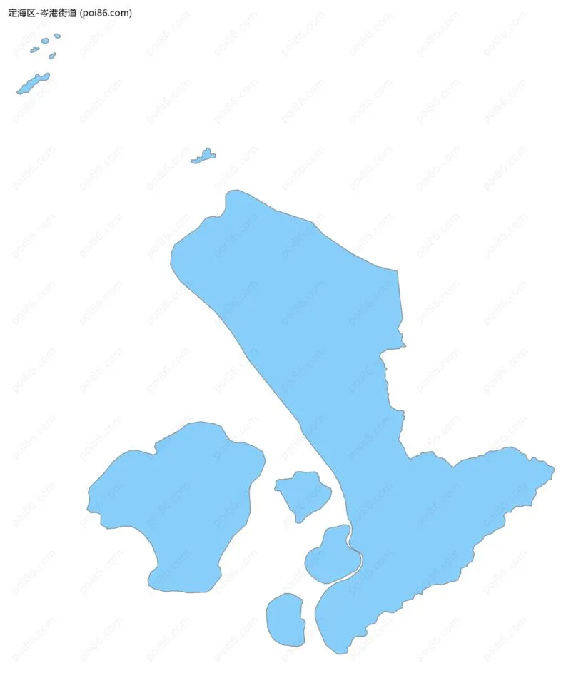 岑港街道边界地图