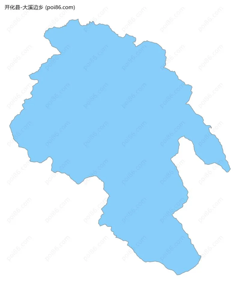 大溪边乡边界地图