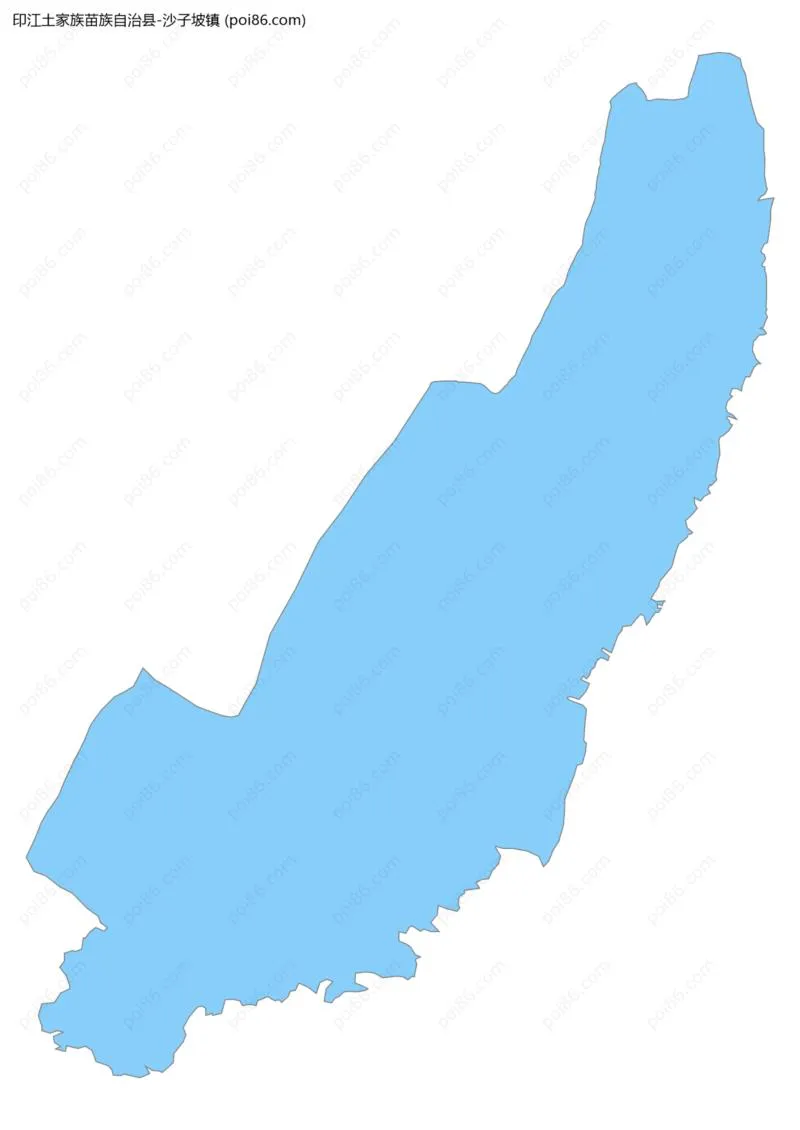 沙子坡镇边界地图