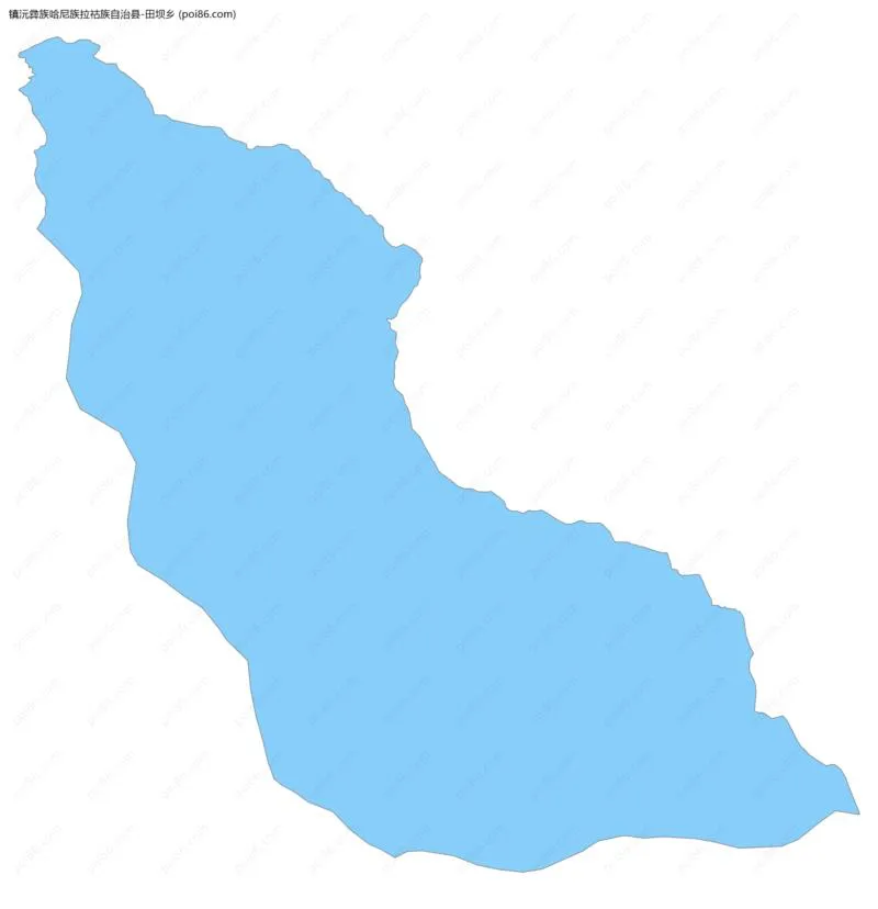 田坝乡边界地图