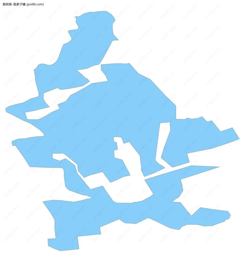 孤家子镇边界地图