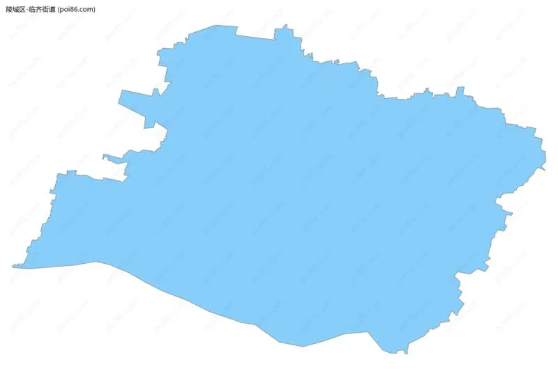 临齐街道边界地图