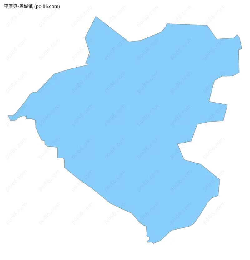 恩城镇边界地图