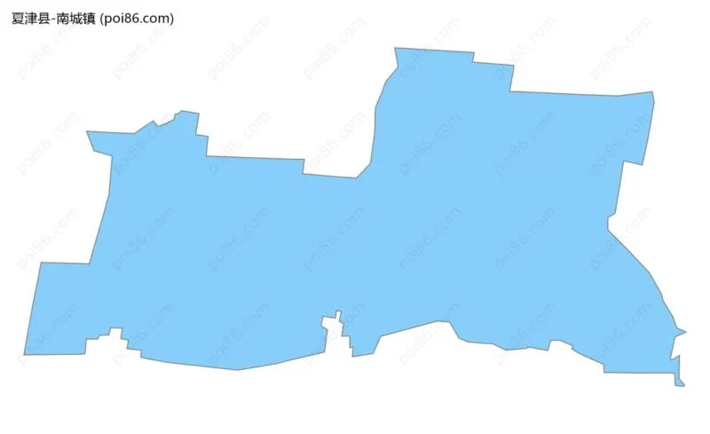 南城镇边界地图