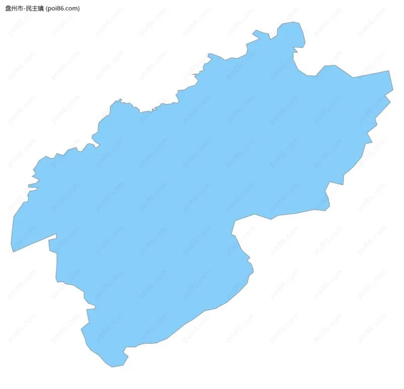 民主镇边界地图