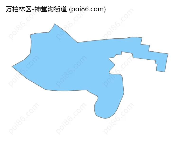 神堂沟街道边界地图