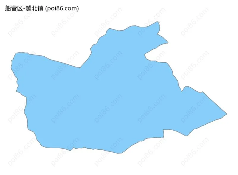 越北镇边界地图