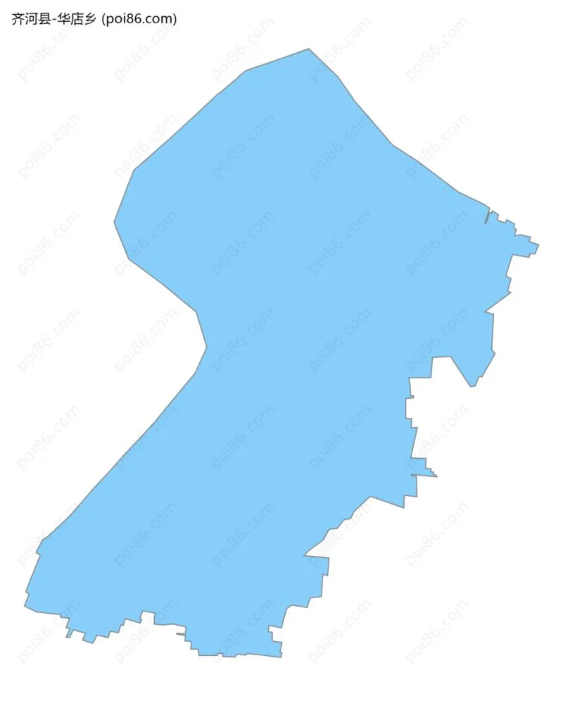华店乡边界地图