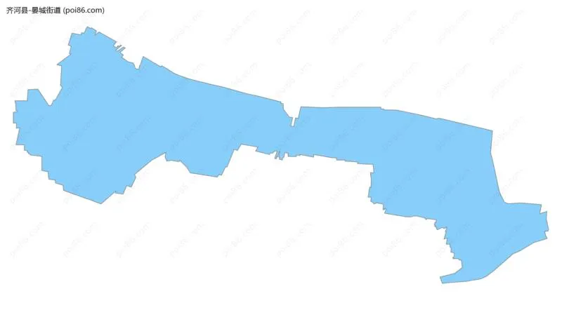 晏城街道边界地图