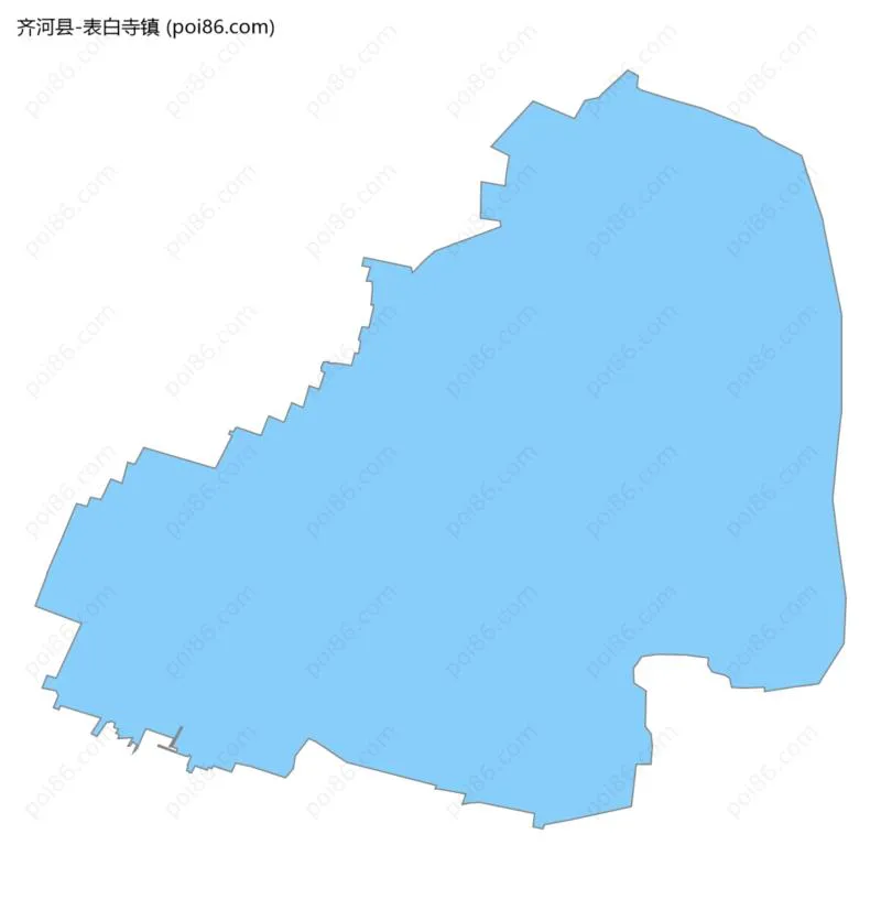 表白寺镇边界地图