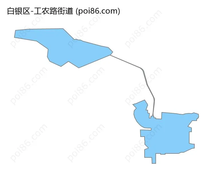 工农路街道边界地图