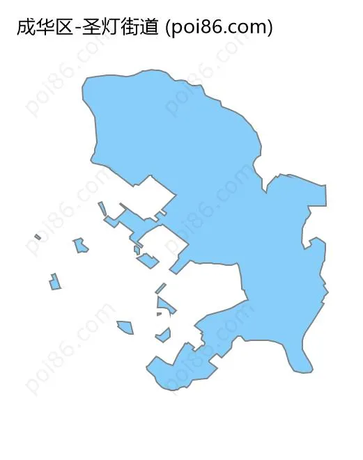 圣灯街道边界地图